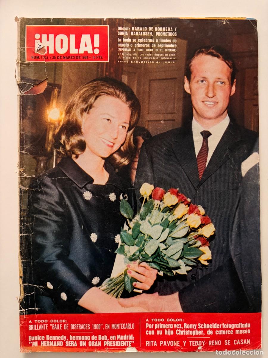 Coleccionismo de Revista Hola: &iexcl;HOLA! N&ordm; 1331. MARZO 1968. HARALD DE NORUEGA Y SONJA HARALDSEN, PROMETIDOS. LEER.