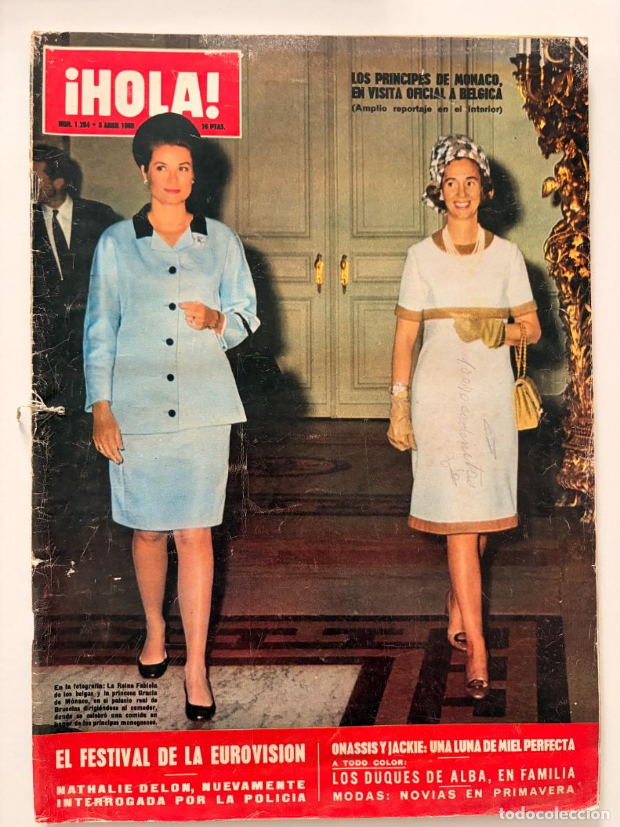 Coleccionismo de Revista Hola: &iexcl;HOLA! N&ordm; 1284. ABRIL 1969. LOS PR&Iacute;NCIPES DE M&Oacute;NACO, EN VISITA OFICIAL A B&Eacute;LGICA. LEER.