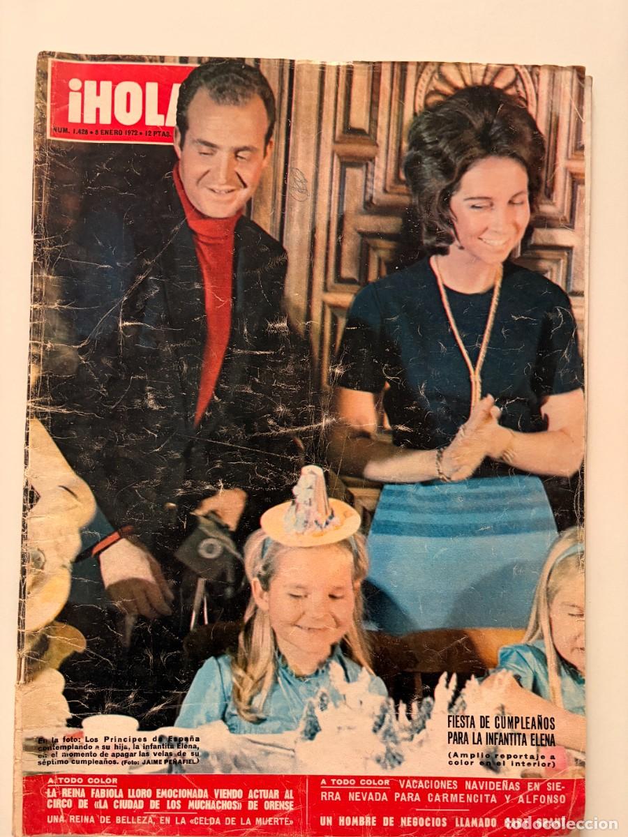 Coleccionismo de Revista Hola: &iexcl;HOLA! N&ordm; 1.428. ENERO 1972. FIESTA DE CUMPLEA&Ntilde;OS PARA LA INFANTITA ELENA. LEER.