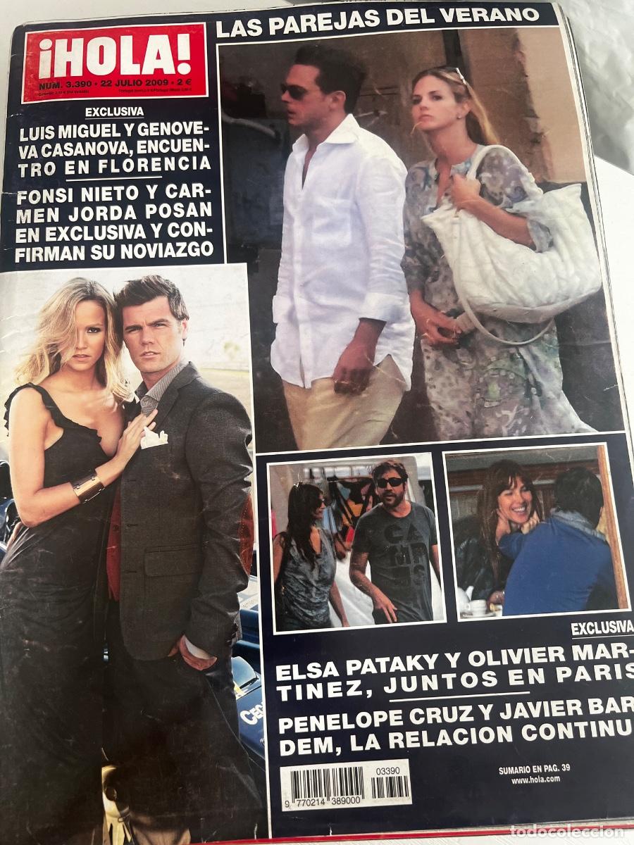 Coleccionismo de Revista Hola: &iexcl;HOLA! N&ordm; 3390. JULIO 2009. LUIS MIGUEL Y GENOVEVA CASANOVA ENCUENTRO EN FLORENCIA.
