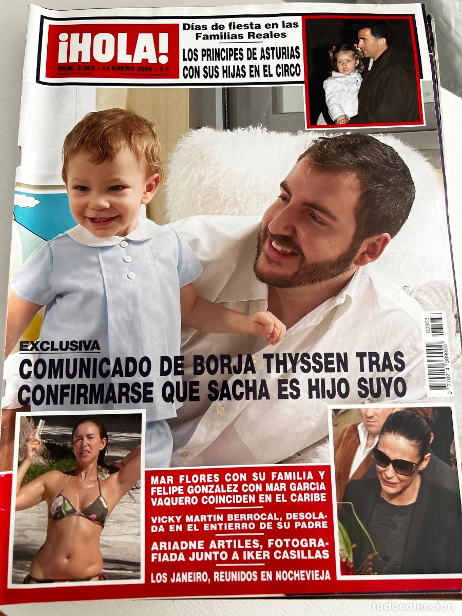 Coleccionismo de Revista Hola: &iexcl;HOLA! N&ordm; 3363. ENERO 2009. COMUNICADO DE BORJA THYSSEN TRAS CONFIRMARSE QUE SASHA ES HIJO SUYO.