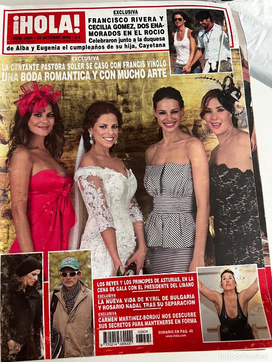Coleccionismo de Revista Hola: &iexcl;HOLA! N&ordm; 3404. OCTUBRE 2009. LA CANTANTE PASTORA SOLER SE CAS&Oacute; CON FRANCIS VI&Ntilde;OLO.