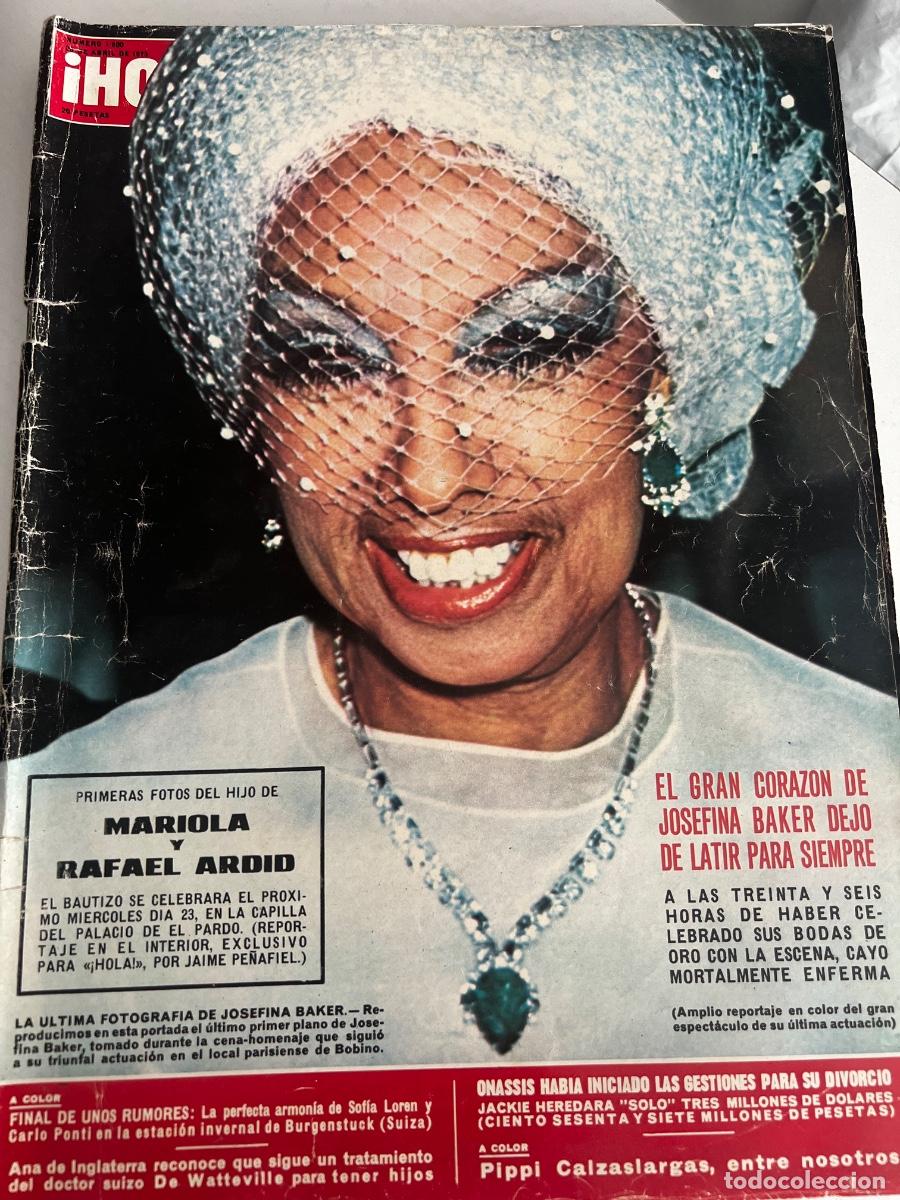 Coleccionismo de Revista Hola: &iexcl;HOLA! N&ordm; 1600. ABRIL 1975. EL GRAN CORAZ&Oacute;N DE JOSEFINA BAKER DEJ&Oacute; DE LATIR PARA SIEMPRE.