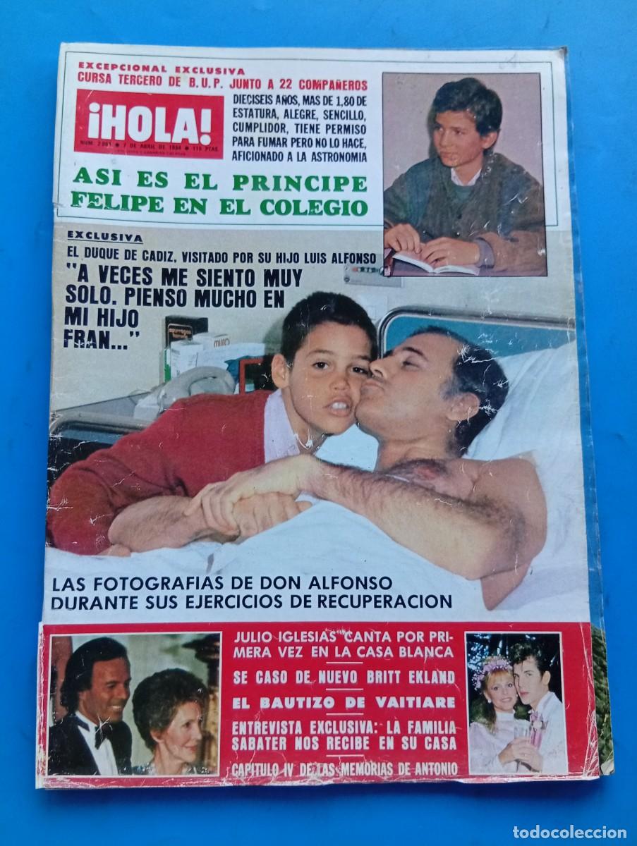 Coleccionismo de Revista Hola: &iexcl;HOLA! N&ordm; 2061. A&Ntilde;O 1984. EL DUQUE DE C&Aacute;DIZ VISITADO POR SU HIJO. EL PRINCIPE FELIPE EN EL..... LEER