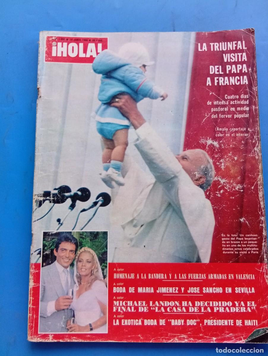 Coleccionismo de Revista Hola: &iexcl;HOLA! N&ordm; 1868. A&Ntilde;O 1980. LA TRIUNFAL VISITA DEL PAPA A FRANCIA. BODA DE MARIA JIMENEZ Y JOSE.. LEER