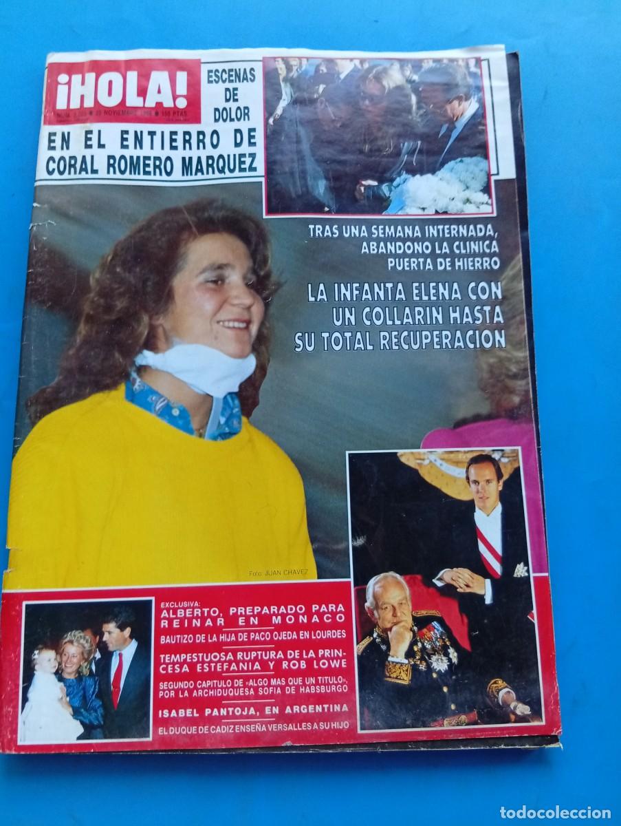 Coleccionismo de Revista Hola: &iexcl;HOLA! N&ordm; 2205. A&Ntilde;O 1986. ESCENAS DE DOLOR EN EL ENTIERRO DE CORAL ROMERO MARQUEZ. LA INFANTA.. LEER