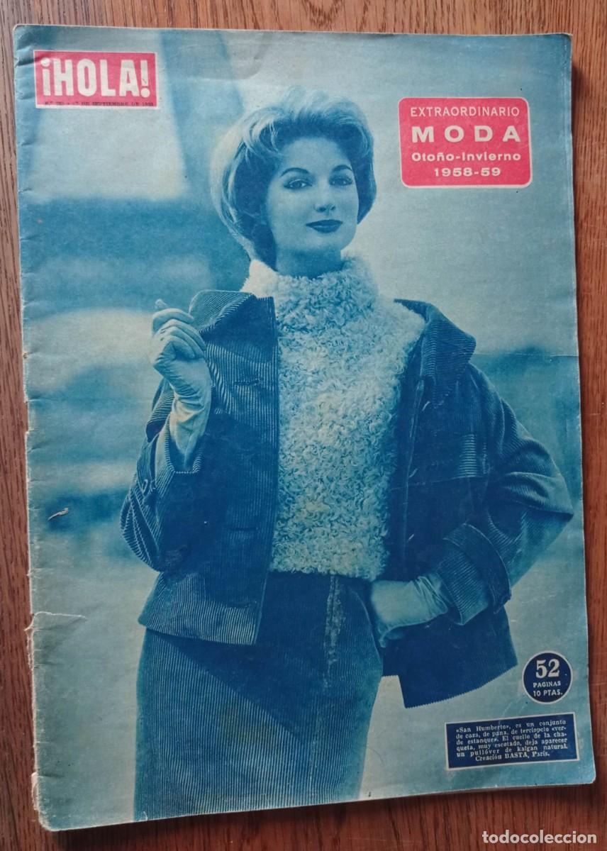Coleccionismo de Revista Hola: HOLA N&ordm; 735 27 DE SEPTIEMBRE 1958 EXTRAORDINARIO MODA OTO&Ntilde;O - INVIERNO 1958 - 59 MARILYN MONROE