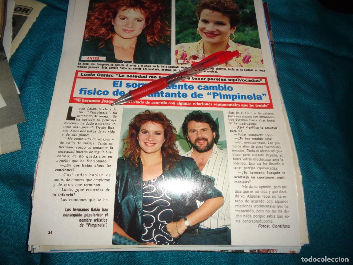 Coleccionismo de Revista Hola: RECORTE : EL CAMBIO FISICO DE LA CANTANTE DE PIMPINELA. DIEZ MINUTOS, MARZO 1991
