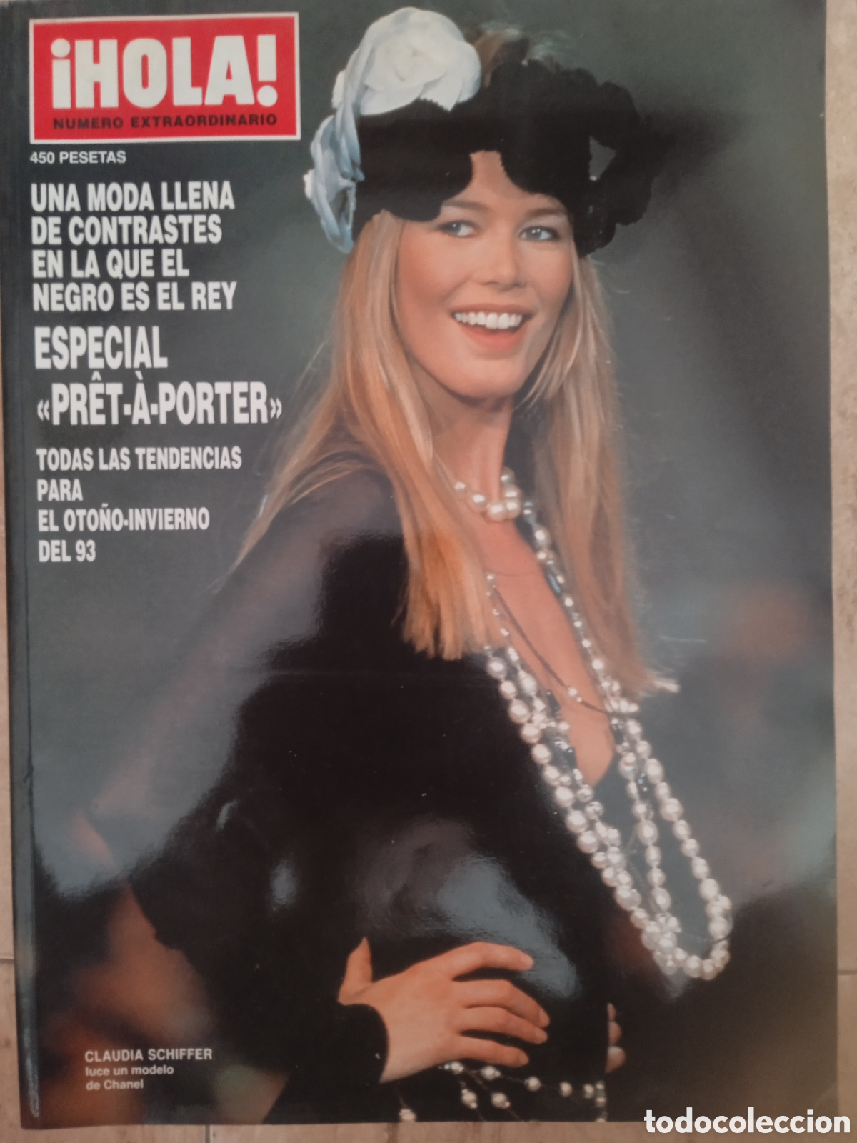 Coleccionismo de Revista Hola: Hola pret a porter oto&ntilde;o invierno 1993 portada Claudia Schiffer