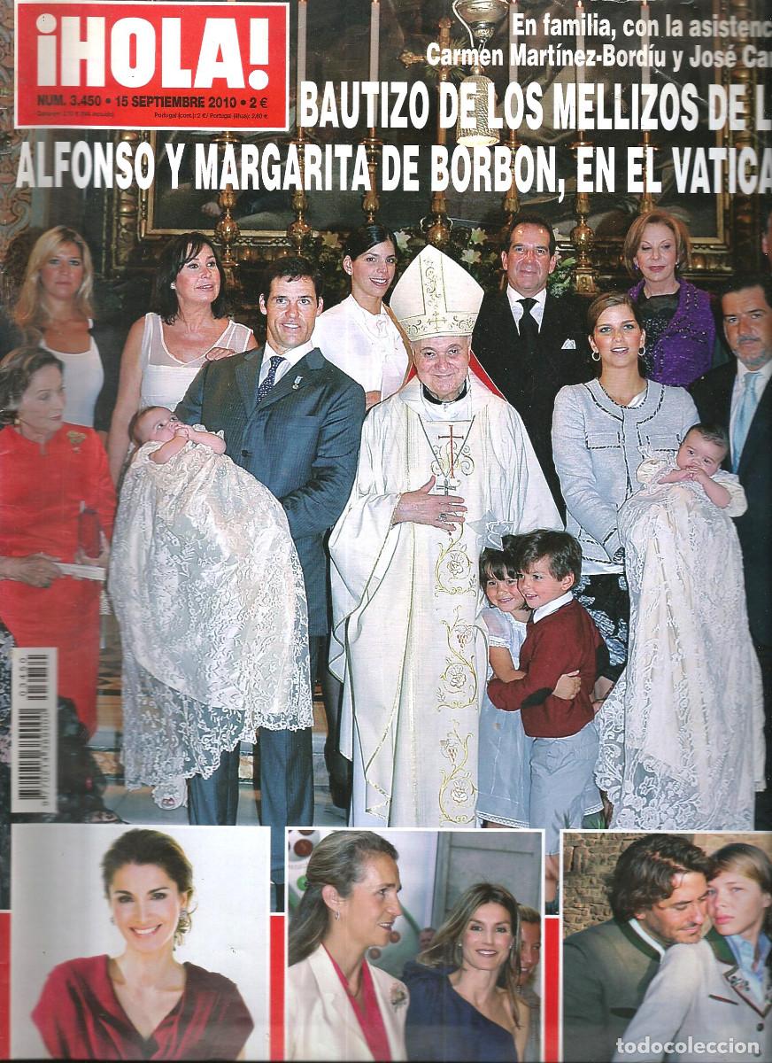 Coleccionismo de Revista Hola: REVISTA *HOLA* N&ordm; 3450 - 15 SEPT 2010 - BAUTIZO MELLIZOS DE LUIS ALFONSO Y MARGARITA,... VER SUMARIO