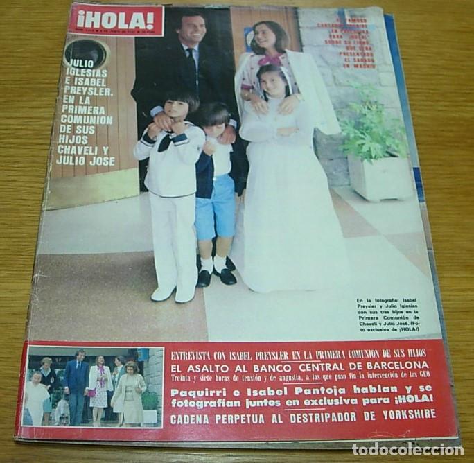 Coleccionismo de Revista Hola: Revista HOLA n&ordm; 1919 JULIO IGLESIAS ISABEL PRESYLER ISABEL PANTOJA LENNON 1981 un recorte no afecta