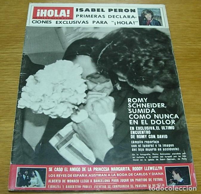 Coleccionismo de Revista Hola: Revista HOLA n&ordm; 1926 ROMY SCHNEIDER KAREN GRASSLE SALLY FIELD ISABEL PERON DALI 1981 Completa