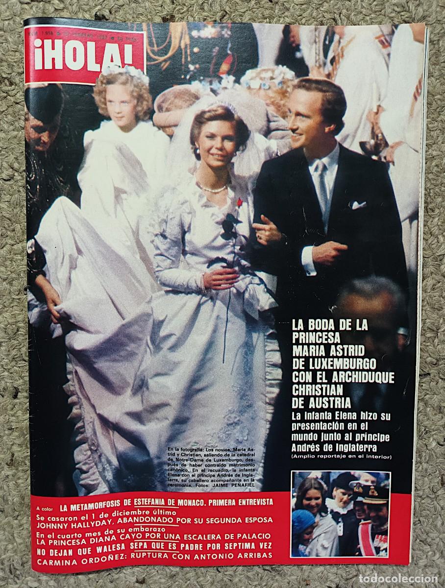 Coleccionismo de Revista Hola: REVISTA &iexcl;HOLA! N &ordm; 1.956 DE 20 DE FEBRERO DE 1982 : BODA PRINCESA MARIA ASTRID DE LUXEMBURGO