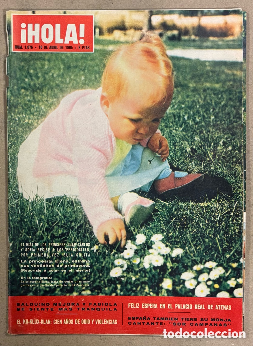 Coleccionismo de Revista Hola: HOLA N&deg; 1076 (1965), INFANTA ELENA, MAR&Iacute;A CALLAS, SOF&Iacute;A LOREN, ISABEL II, ANTHONY QUINN,&hellip;