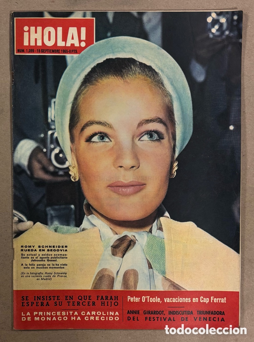 Coleccionismo de Revista Hola: HOLA N&deg; 1099 (1965). ROMY SCHNEIDER, CAROLINA DE M&Oacute;NACO, AUDREY HEPBURN, CURRO ROMERO,&hellip;