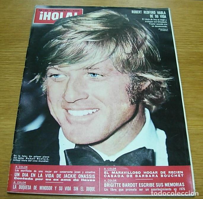 Coleccionismo de Revista Hola: Revista HOLA n&ordm; 1576 Portada ROBERT REDFORD 1974 DUQUESA DE WINDSOR BARBARA BOUCHET LIA UYA