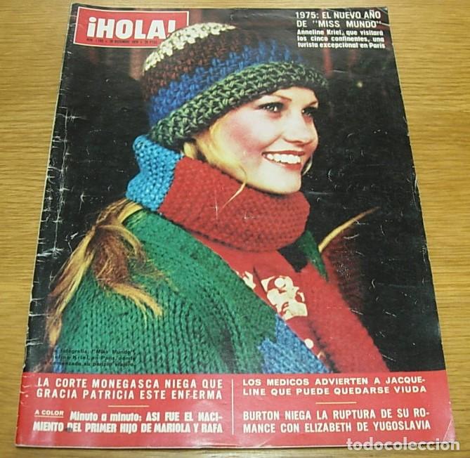 Coleccionismo de Revista Hola: Revista HOLA n&ordm; 1583 Portada ANNELINE KRIEL Miss Mundo 1974 gala Premios Nobel gala Teatro del Liceo