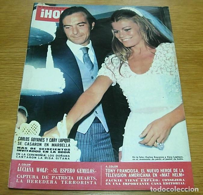 Coleccionismo de Revista Hola: Revista HOLA n&ordm; 1623 Boda CARY LAPIQUE y CARLOS GOYANES 1975 OLIVIA HUSSEY Captura de PATTY HEARST