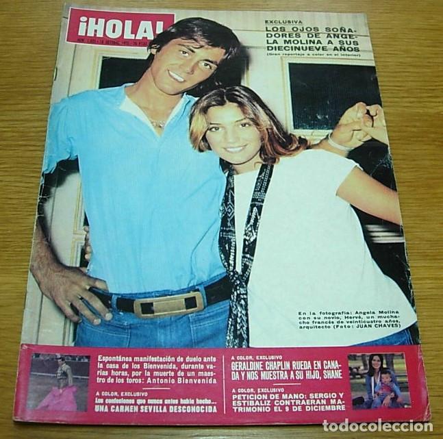 Coleccionismo de Revista Hola: Revista HOLA n&ordm; 1625 Portada ANGELA MOLINA 1975 SERGIO Y ESTIBALIZ CARMEN SEVILLA GERALDINE CHAPLIN