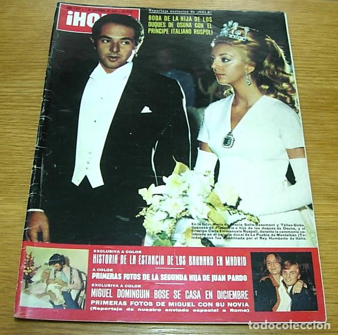 Coleccionismo de Revista Hola: Revista HOLA n&ordm; 1627 Boda RUSPOLI OSUNA '75 JUAN PARDO PILAR VELAZQUEZ MIGUEL BOSE BARBARA NASCIMBEN