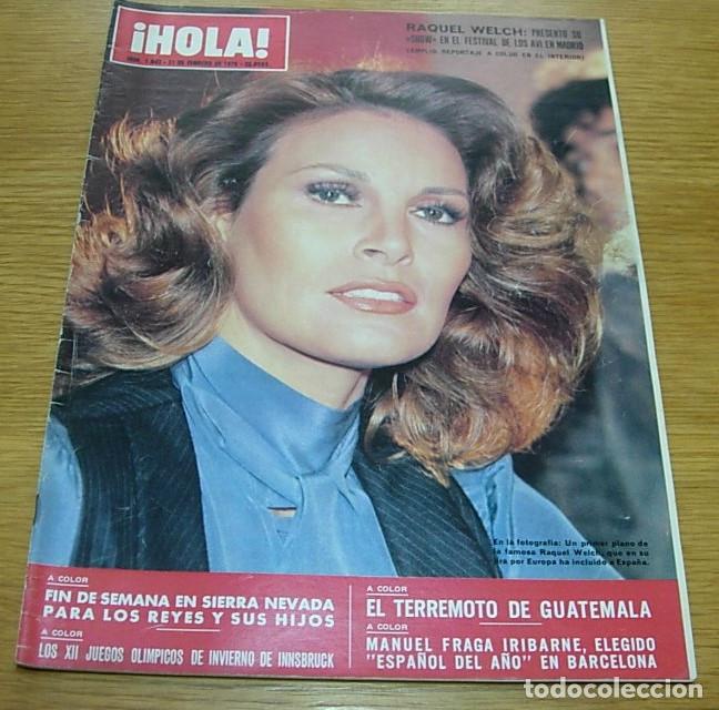 Coleccionismo de Revista Hola: Revista HOLA n&ordm; 1643 Portada RAQUEL WELCH 1976 MARGAUX HEMINGWAY MARILYN MONROE EUROVISION