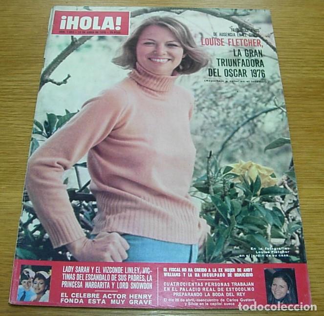 Coleccionismo de Revista Hola: Revista HOLA n&ordm; 1652 Portada LOUISE FLETCHER 1976 PREMIOS OSCAR BARBRA STREISAND ANDRES PAJARES
