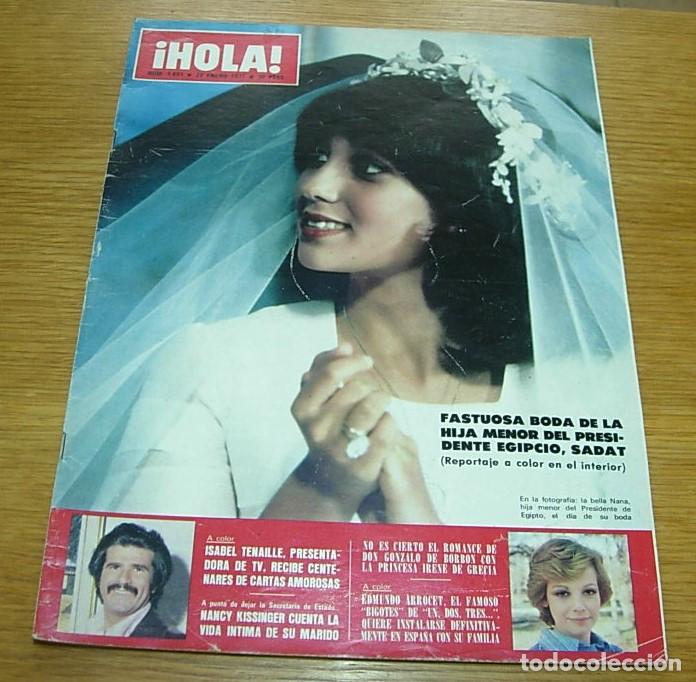 Coleccionismo de Revista Hola: Revista HOLA n&ordm; 1691 Boda hija ANWAR EL SADAT 1977 TARYN POWER MARIA CALLAS CARROLL BAKER DALIDA