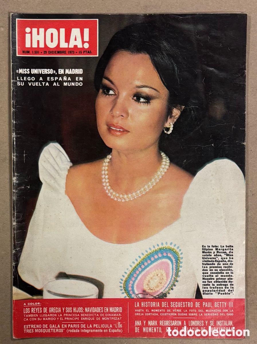 Coleccionismo de Revista Hola: HOLA N&deg; 1531 (1973). REYES DE GRECIA, MISS MUNDO, ROC&Iacute;O D&Uacute;RCAL, ATENTADO CARRERO BLANCO,&hellip;