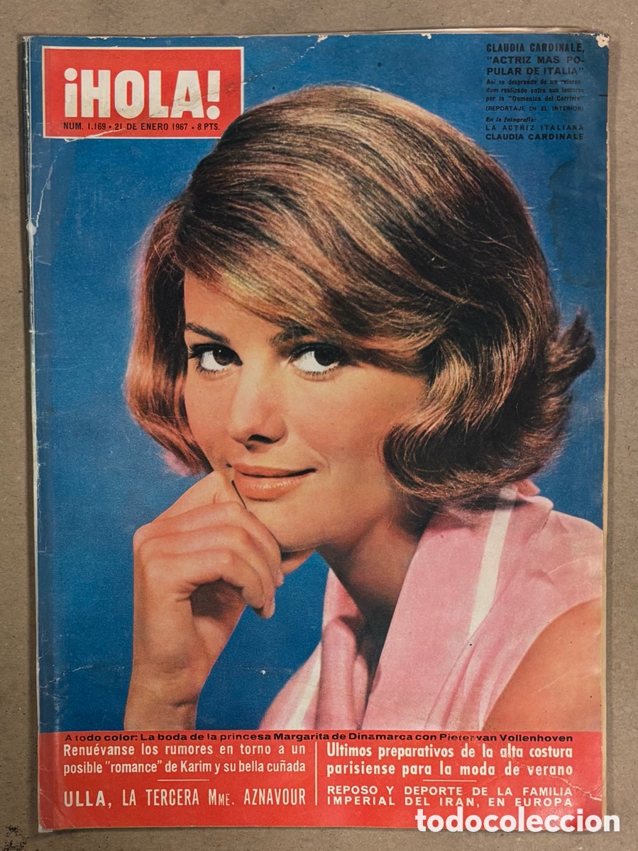 Coleccionismo de Revista Hola: HOLA N&deg; 1169 (1967). CLAUDIA CARDINALE, LIZ TAYLOR Y MARLON BRANDO, JOHNNY HALLYDAY,&hellip;