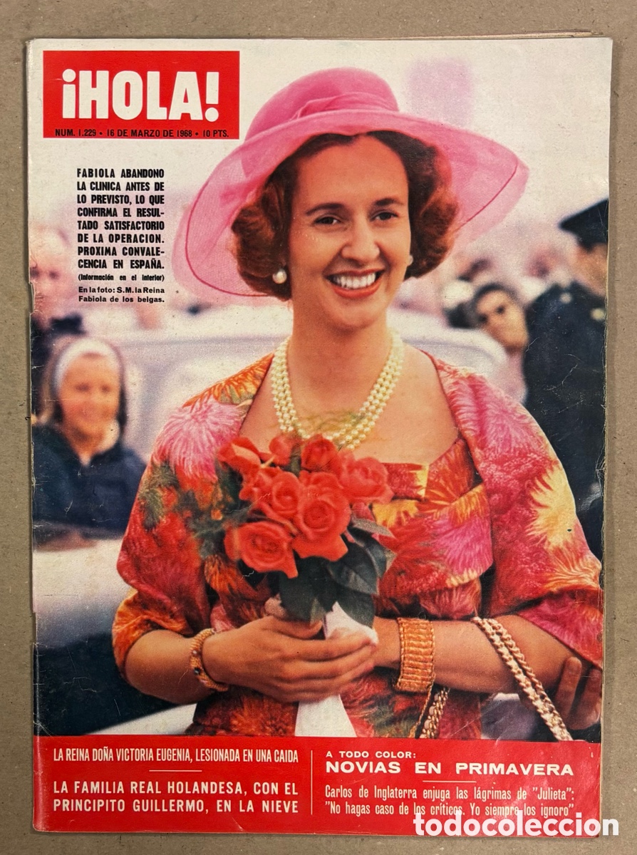 Coleccionismo de Revista Hola: HOLA N&deg; 1229 (1968). FABIOLA, VICTORIA EUGENIA, JOAN MANUEL SERRAT, LUCIA BOS&Eacute; Y LUIS MIGUEL DOMINGU
