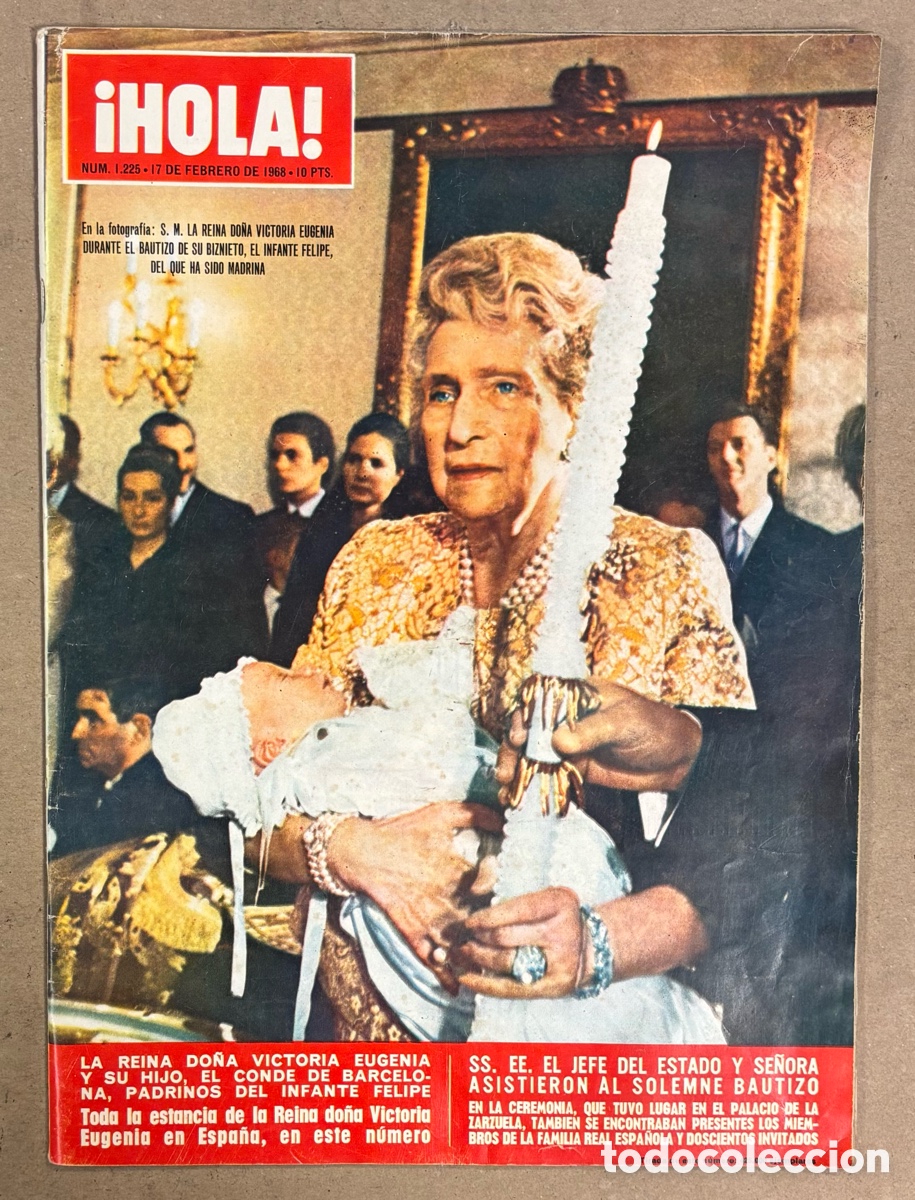 Coleccionismo de Revista Hola: HOLA N&deg; 1225 (1968). REINA VICTORIA EUGENIA, MARISOL Y PALOMO LINARES, LUIS MIGUEL DOMINGUIN,..