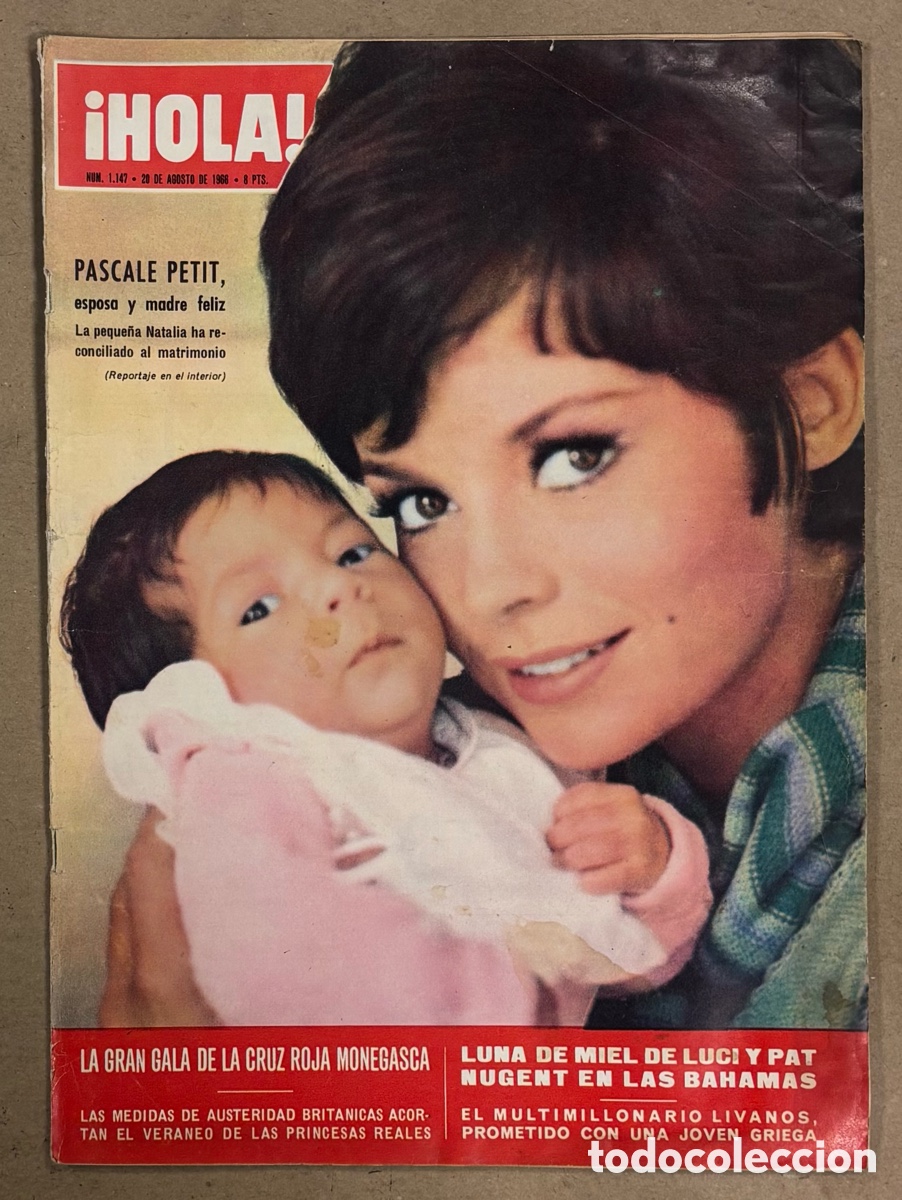 Coleccionismo de Revista Hola: HOLA N&deg; 1147 (1966). PASCALE PETIT, BALDUINO Y FABIOLA EN ZARAUZ, LIZ TAYLOR, THE BEATLES,&hellip;