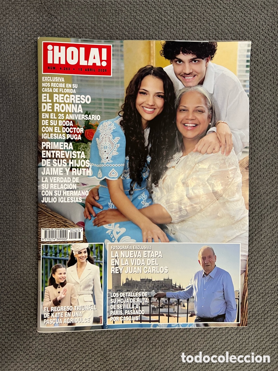 Coleccionismo de Revista Hola: HOLA !! Revista de Sociedad N.4263, 15 Abril 2026 EL REGRESO DE RONNA.. PAPUCHI&hellip;