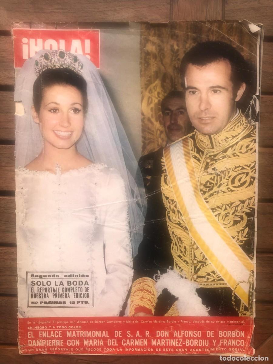 Sammeln von Zeitschriften &iexcl;Hola!: Revista &iexcl;Hola! N&ordm; 1437 (11 Marzo 1972) - Segunda Ed Boda Carmen Mart&iacute;nez-Bordi&uacute; y Alfonso de Borb&oacute;n
