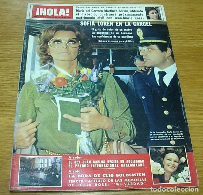 Coleccionismo de Revista Hola: Revista HOLA n&ordm; 1971 Portada SOPHIA LOREN 1982 MIGUEL BOSE GALLARDO PILAR VELAZQUEZ ROD STEWART