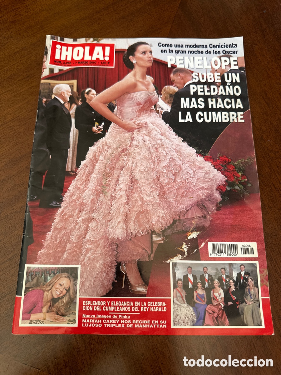 Coleccionismo de Revista Hola: &iexcl;HOLA! N&deg;3266 (MARZO, 2007). PEN&Eacute;LOPE CRUZ EN LOS OSCARS, PRINCESA LETIZIA, MARIAH CAREY,...