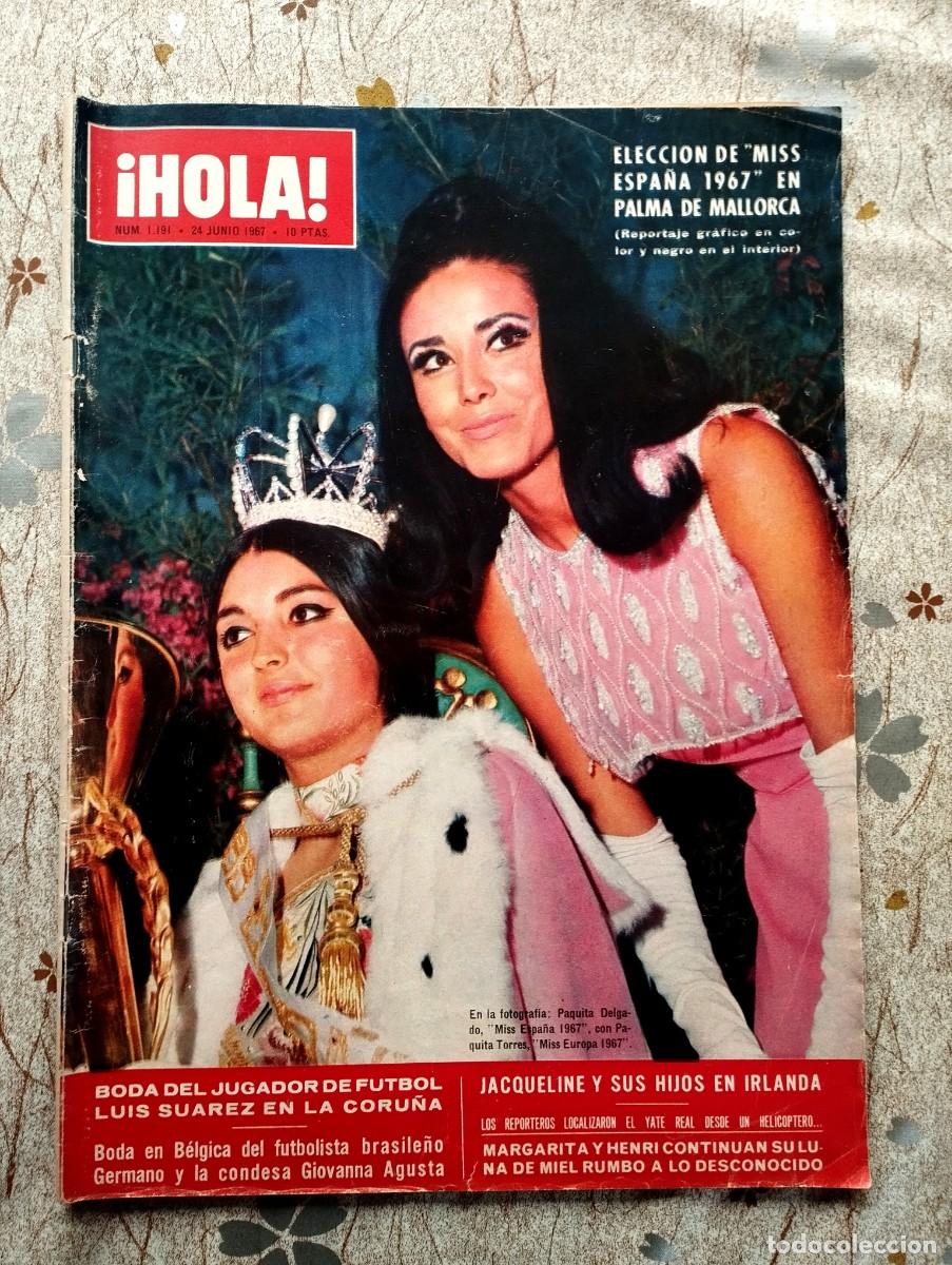 Coleccionismo de Revista Hola: Hola / MISS ESPA&Ntilde;A 1967, JACQUELINE KENNEDY Y SUS HIJOS, BRIGITTE BARDOT