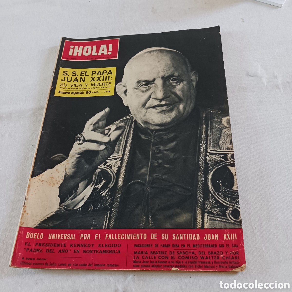Collection Magazine &iexcl;Hola!: Revista,Hola,num 980 de 8 junio 1963,SS El Papa Juan XXIII