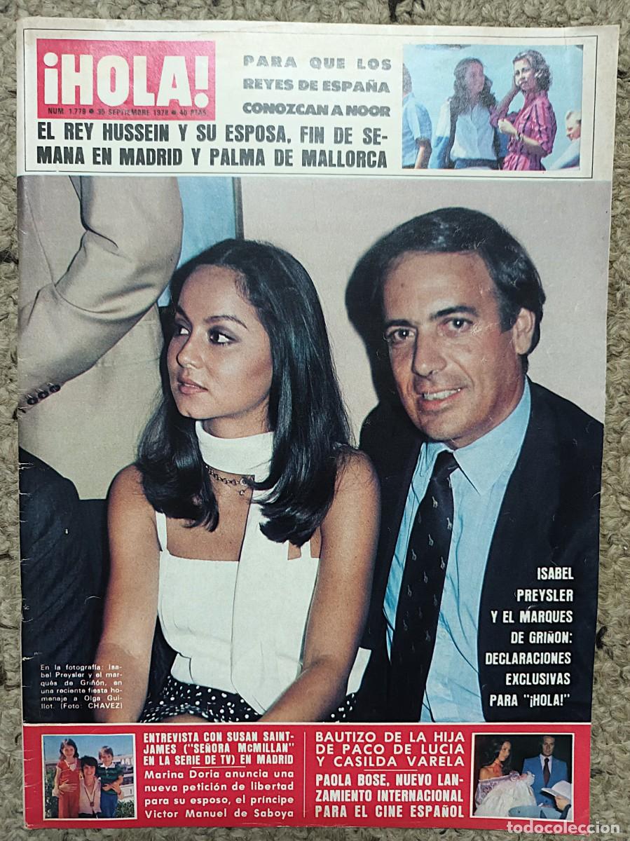 Coleccionismo de Revista Hola: REVISTA &iexcl;HOLA! N &ordm; 1.779 DE 30 DE SEPTIEMBRE DE 1978 : ISABEL PREYSLER Y EL MARQU&Eacute;S DE GRI&Ntilde;&Oacute;N