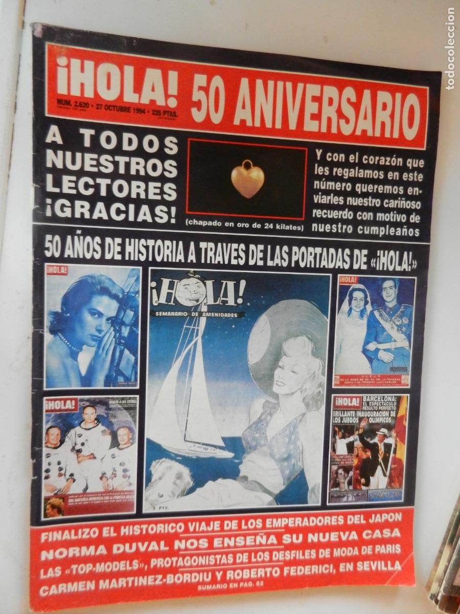 Collezionismo di Rivista &iexcl;Hola!: HOLA REVISTA N&ordm; 2620 - 10-1994 WHITNEY HOUSTON.NIEVES HERREO.ARANTXA SANCHER VICARIO