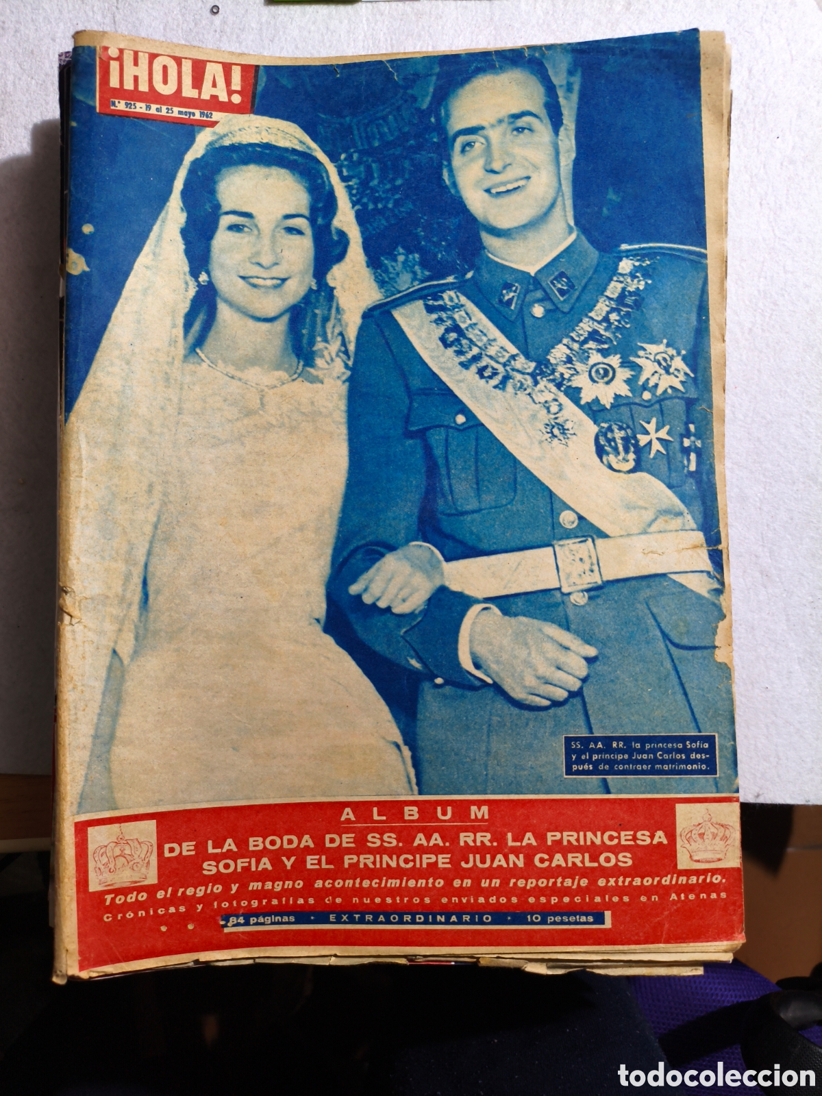 Coleccionismo de Revista Hola: Revista &iexcl;HOLA! N&ordm; 925 (19 de mayo de 1962) - Especial &Aacute;lbum Boda D. Juan Carlos y Do&ntilde;a Sof&iacute;a en Aten
