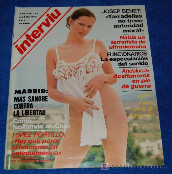 Coleccionismo de revista Intervi&uacute;: Interviu N&ordm; 73 - Isabel Leoz - 1977