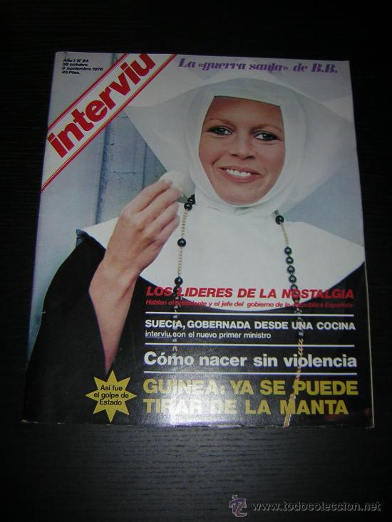 Collectionnisme de Magazine Intervi&uacute;: INTERVIU - N&ordm; 24 - OCTUBRE 1976 - MAYSA / BRIGITTE BARDOT