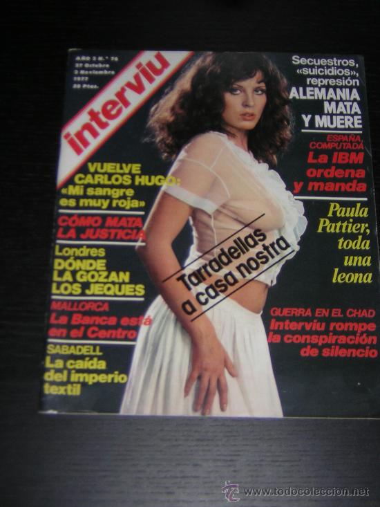 Collectionnisme de Magazine Intervi&uacute;: INTERVIU - N&ordm; 76 - OCTUBRE 1977 - PAULA PATTIER / NATALIA