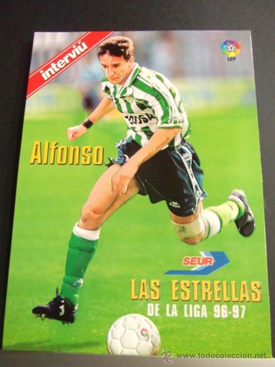 Coleccionismo de revista Intervi&uacute;: lamina con relieve interviu las estrellas de la liga 96 97 alfonso betis