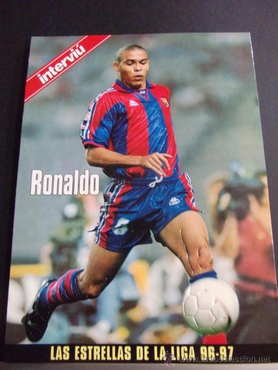 Coleccionismo de revista Intervi&uacute;: lamina con relieve interviu las estrellas de la liga 96 97 ronaldo fc barcelona