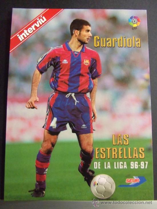 Collectionnisme de Magazine Intervi&uacute;: lamina con relieve interviu las estrellas de la liga 96 97 guardiola fc barcelona