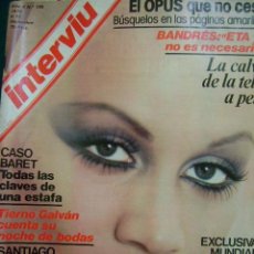 Coleccionismo de Revista Interviú: INTERVIU Nº 186, AÑ0 1979, LA CALVA DE LA TELE A PELO, EL OPUS NO CESA, CASO BARET. Lote 36457160