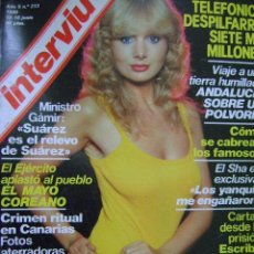 Coleccionismo de Revista Interviú: INTERVIU Nº 213 AÑO 1980, SYVIA KRISTEL, GÁMIR, SUAREZ, SHA, TELEFÓNICA. Lote 36480629