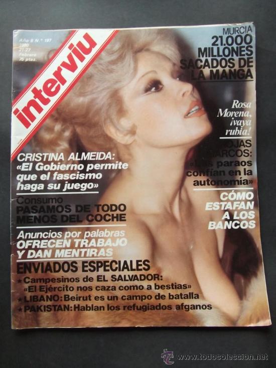 Collection Magazine Intervi&uacute;: revista interviu n 197 a&ntilde;o 1980 rosa morena
